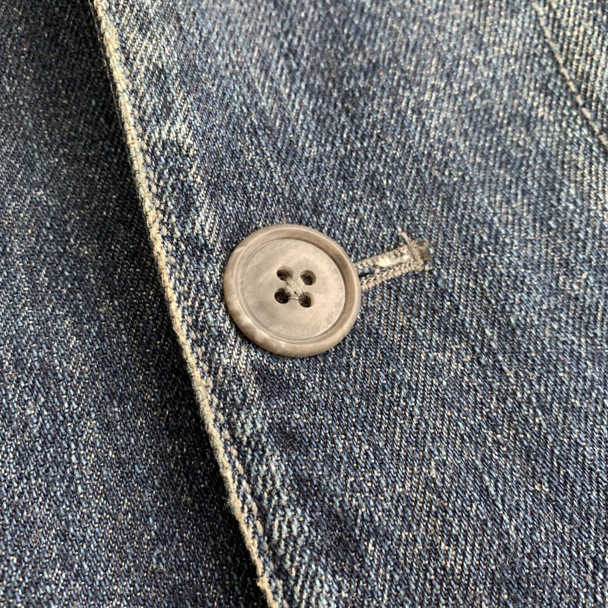 B29 アルマーニエクスチェンジ 爽やかを感じる Armani Exchange デニム クラッシュ加工 テーラードジャケット L 青 インディゴブルー 春 Ankitbadigar Com