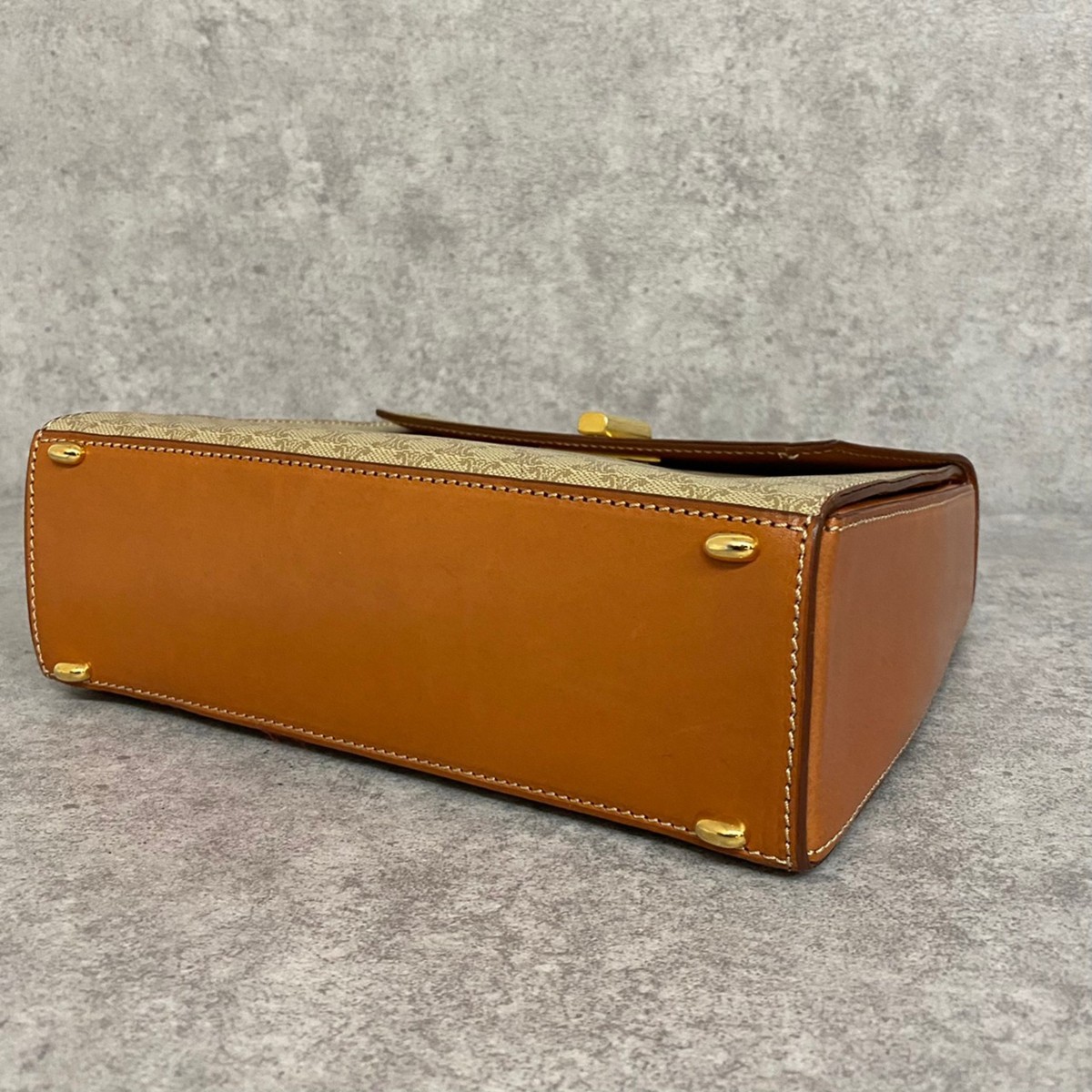 1円 美品 CELINE セリーヌ マカダム ブラゾン トリオンフ 柄 ロゴ 金具