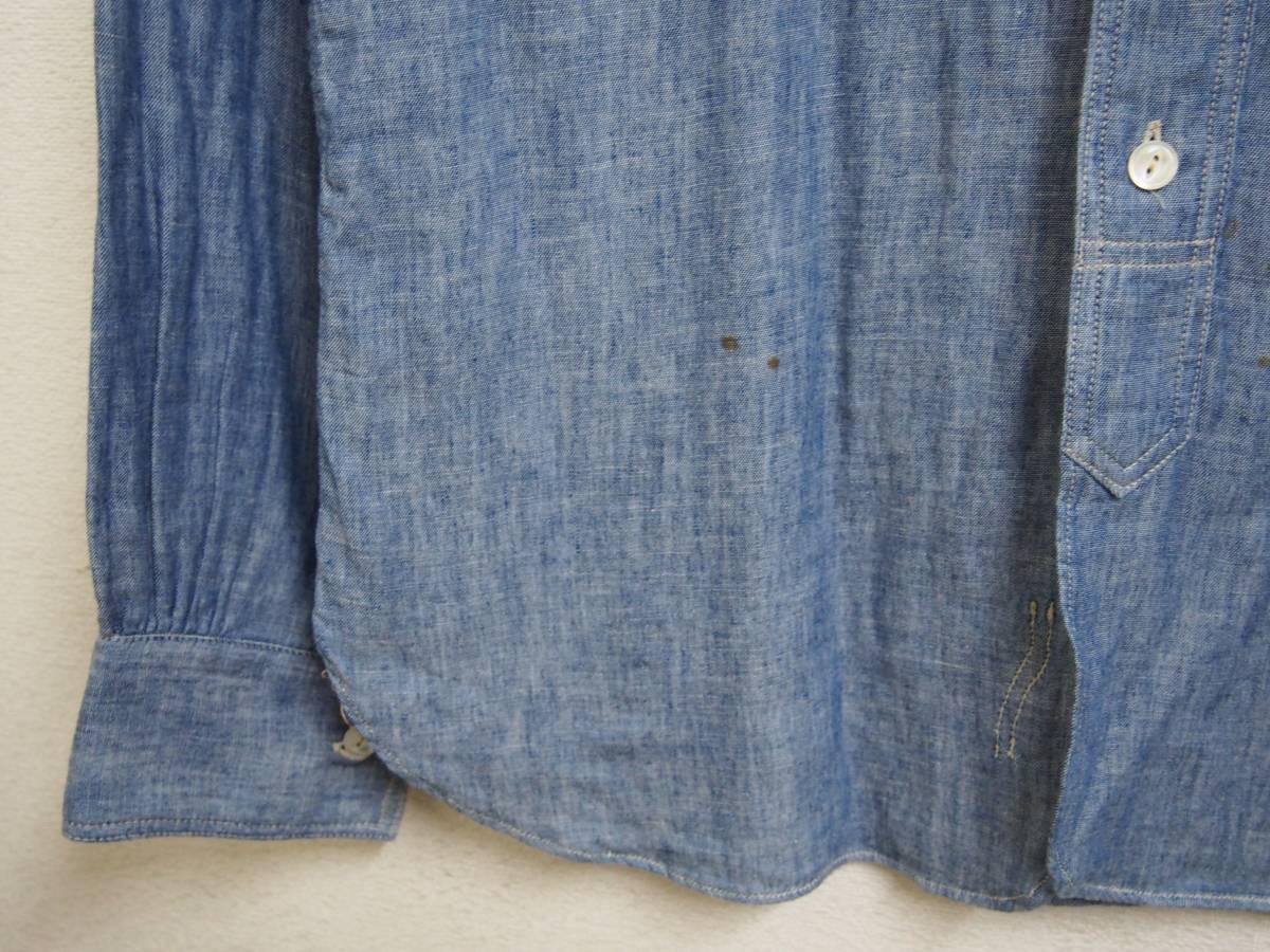 美品！クリーニング済14SSオールドジョーOLD JOEシャンブレーシャツ