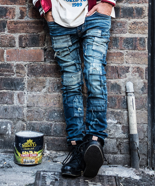 限定セール，豊富な ★ 美品 定価32450円 4サイズ glamb グラム Unplugged skinny denim アンプラグド インディゴ スキニー ストレッチ デニム パンツ