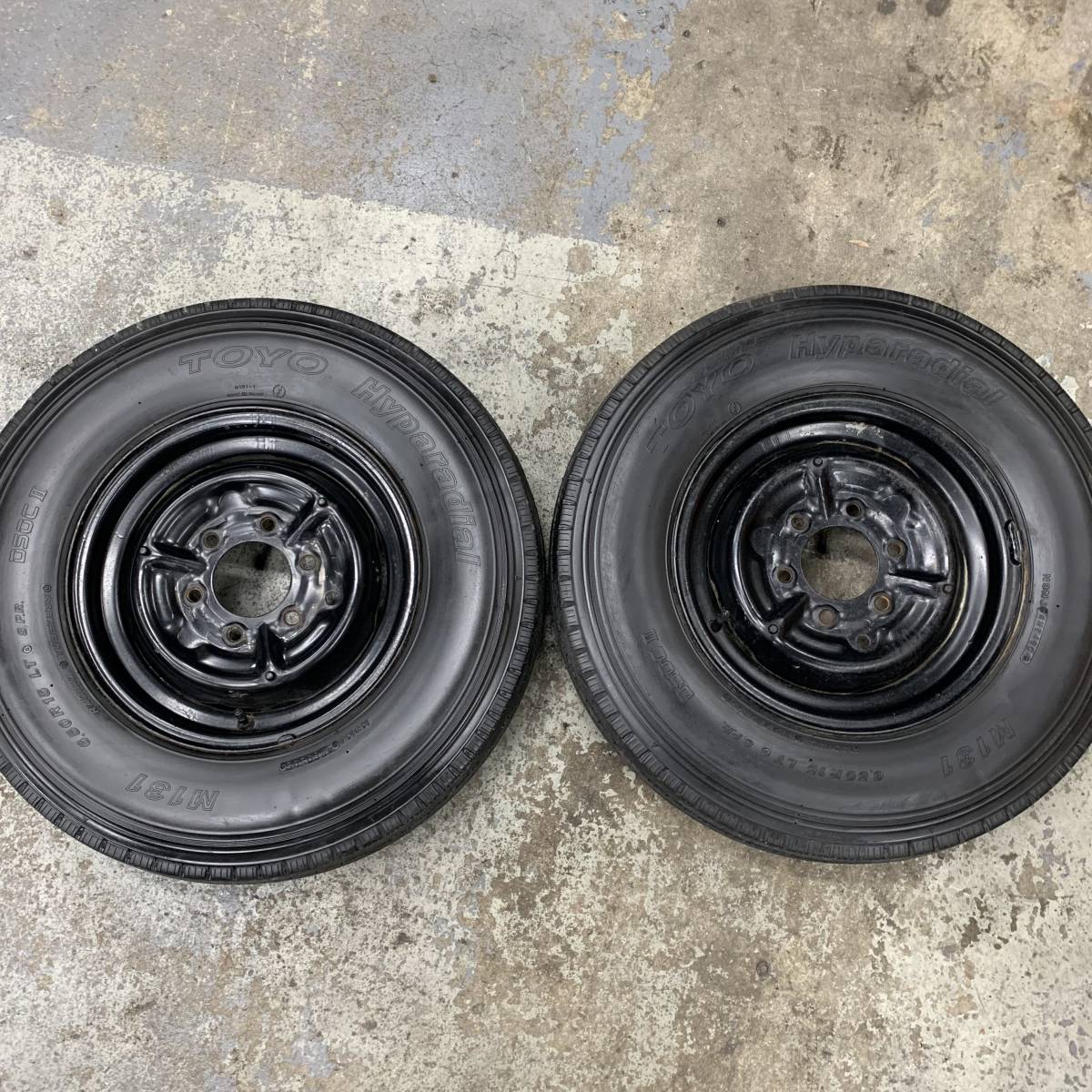 6穴□溝あり TOPY製 いすゞ エルフ ホイールタイヤセット TOYO  