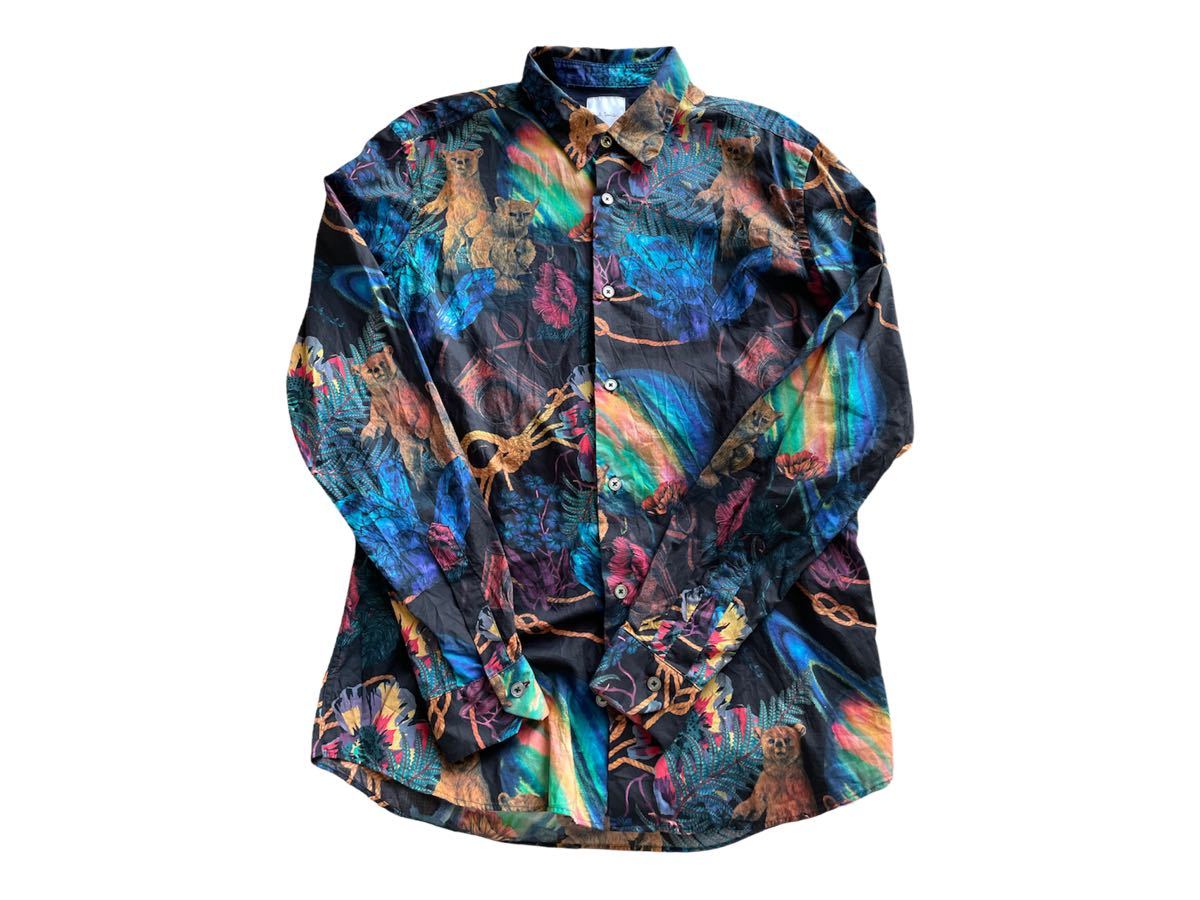 paul smith ポールスミス エクスプローラー プリントシャツ 長袖シャツ 
