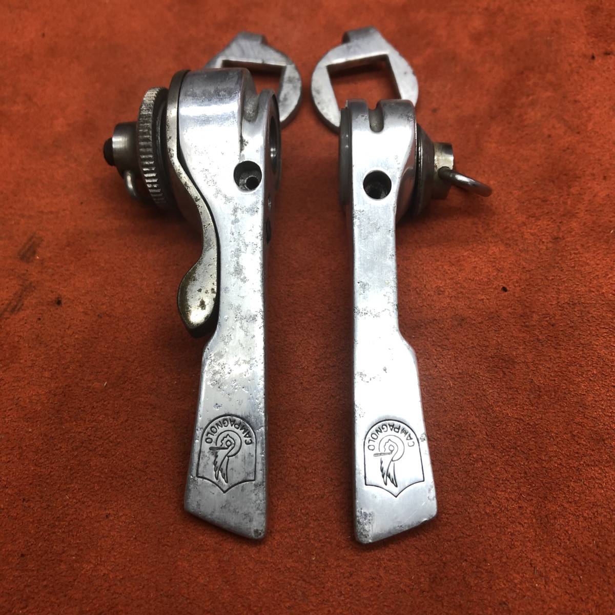 Campagnolo カンパニョーロ　シフトレバー　ダブルレバー　中古 カンパニョーロ シフトレバー ダブルレバー ダブル プライスダウン開始カンパニョーロ Cレコード
