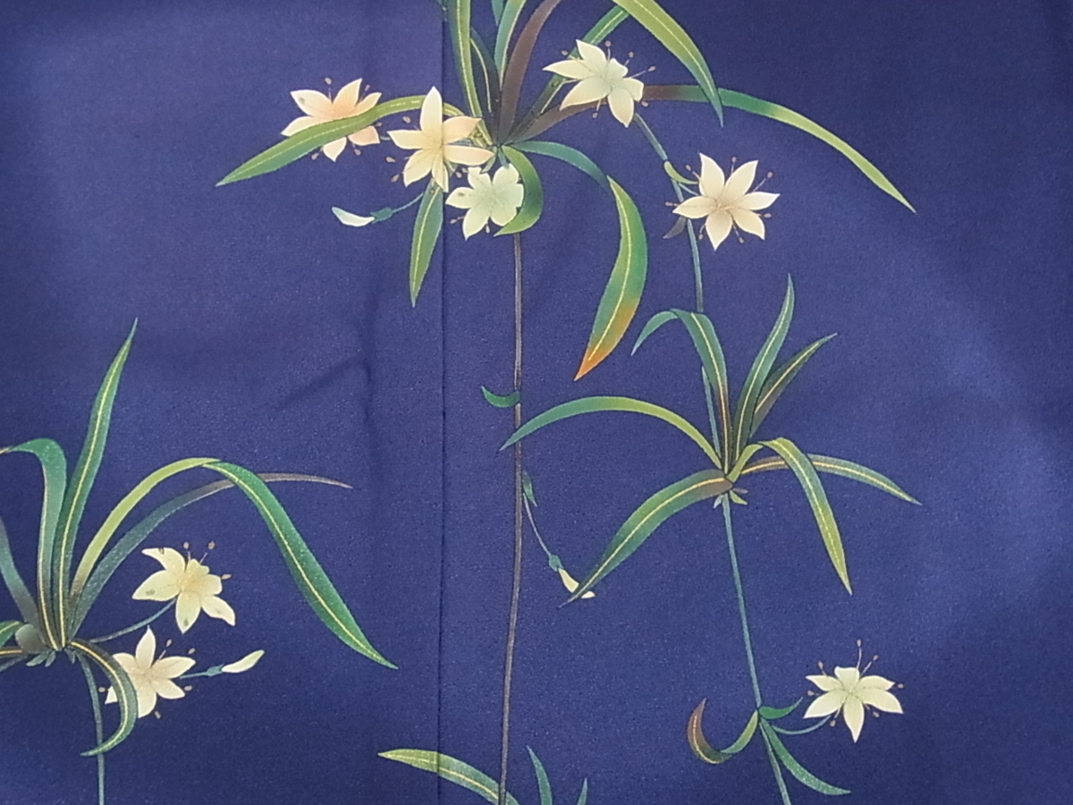 花美人着物 漆工芸作家 金森一博 訪問着 作家物 草花文 暈