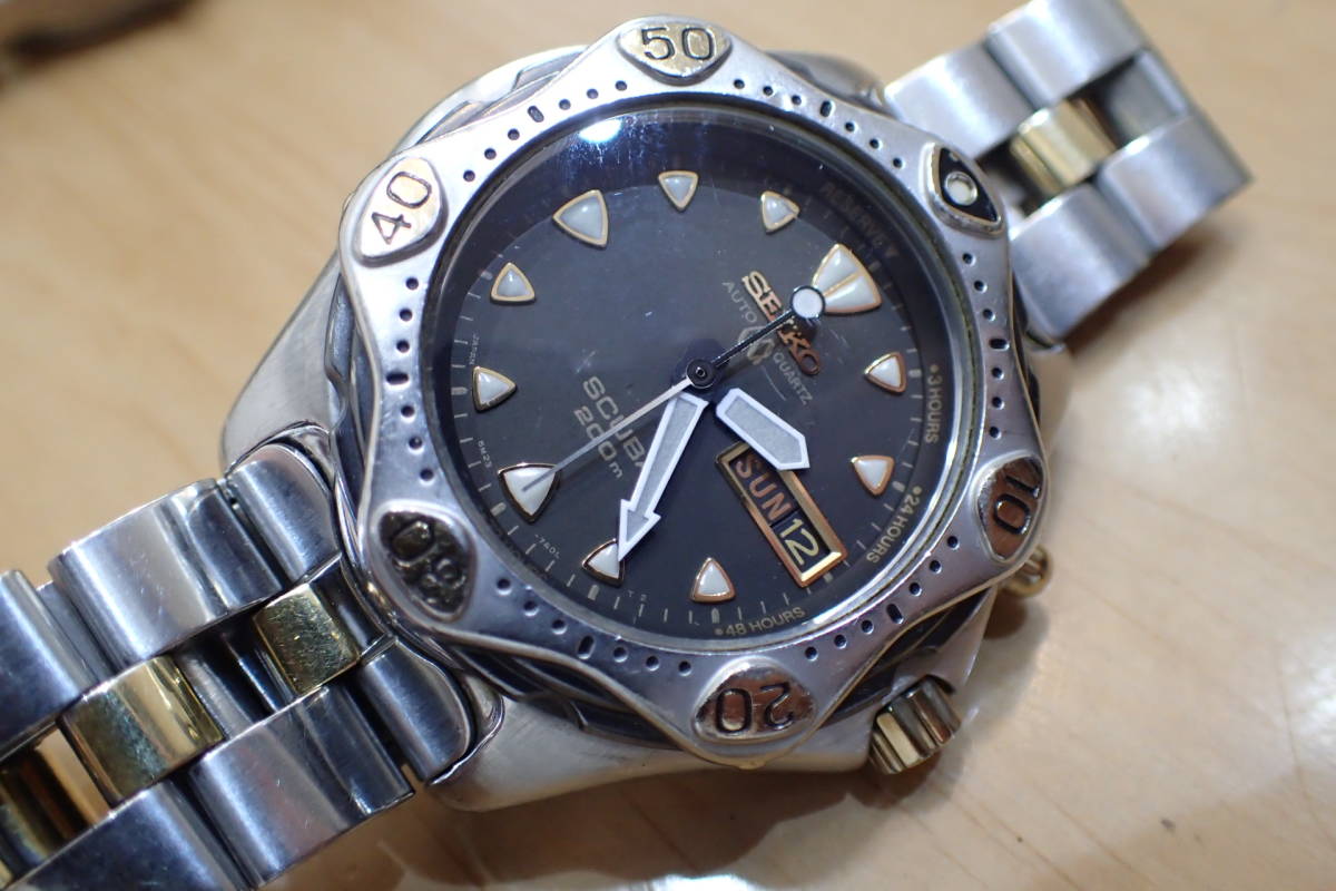 5M23-7A00 スキューバ セイコー AGS 1000円スタート！SEIKO SCUBA200 
