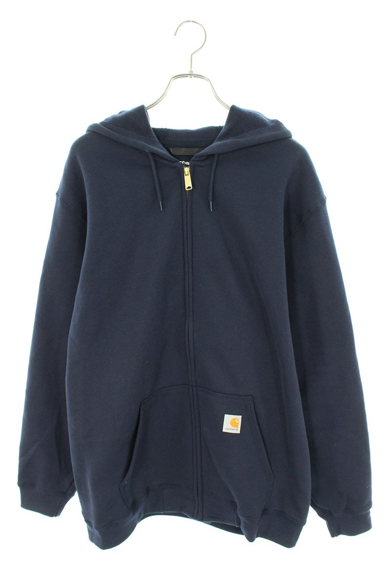 カーハート Carhartt サイズ:XL ジップアップパーカー ネイビー 【9040