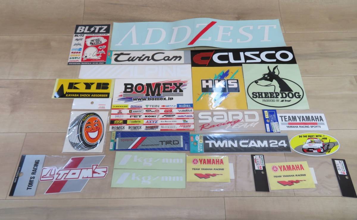 33738 当時物 ステッカー 20枚 ADDZEST CUSCO ALPINE TWINCAM BLITZ