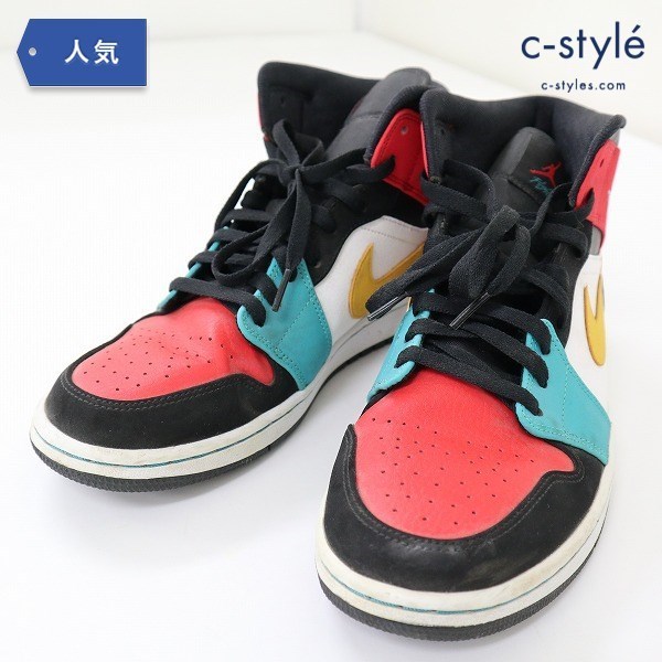  A897b NIKE ナイキ AIR JORDAN 1 MID MULTI COLOR スニーカー 28cm マルチカラー | シューズ K(28.0cm)｜売買されたオークション情報、yahooの商品情報をアーカイブ公開 - オークファン 28.0cm