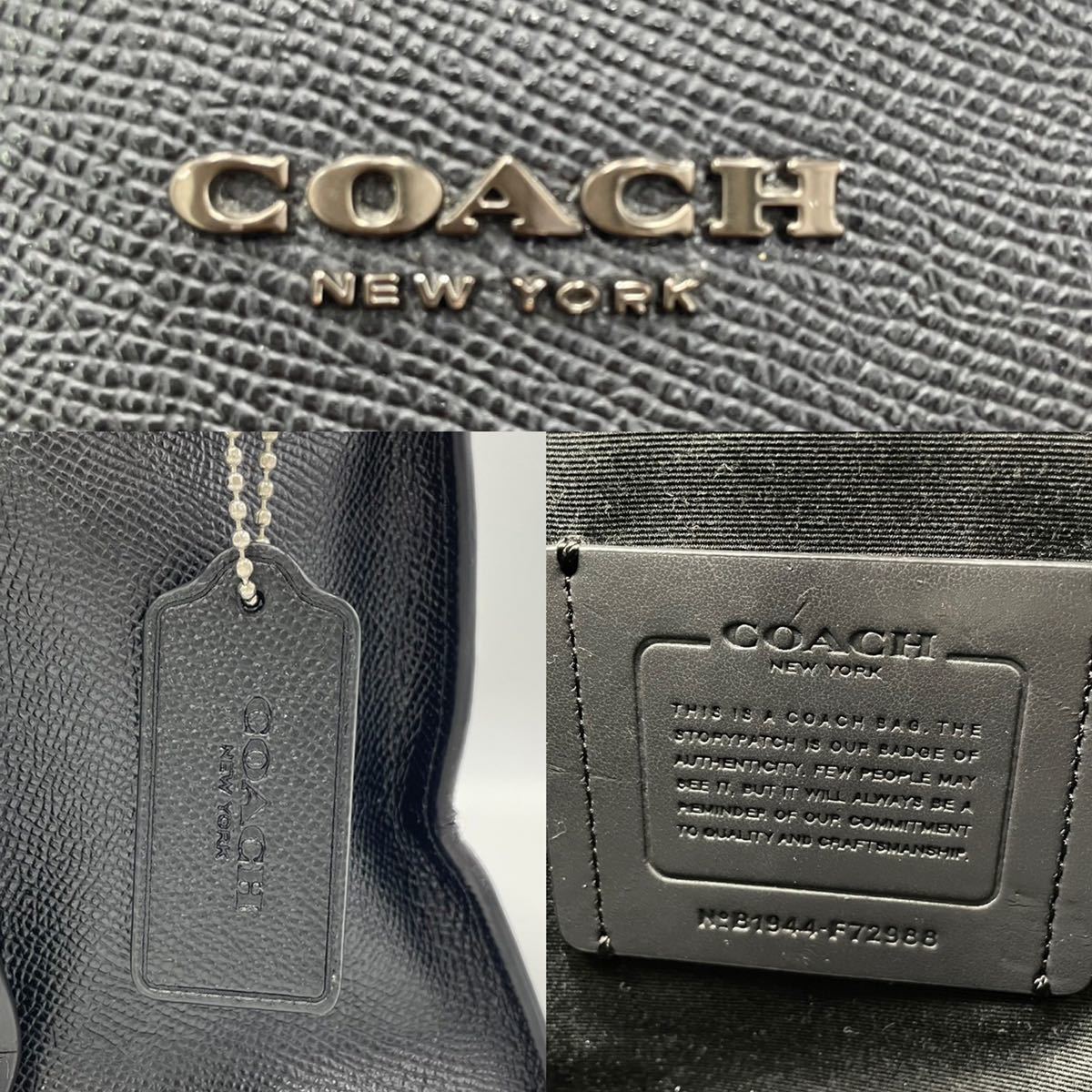 1円~『未使用級』COACH コーチ ベケット メンズ 2way ビジネスバッグ 