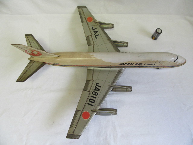 ☆アサヒ玩具(ATC)☆日本航空ボーイング747ジャンボ機☆全体ブリキ製
