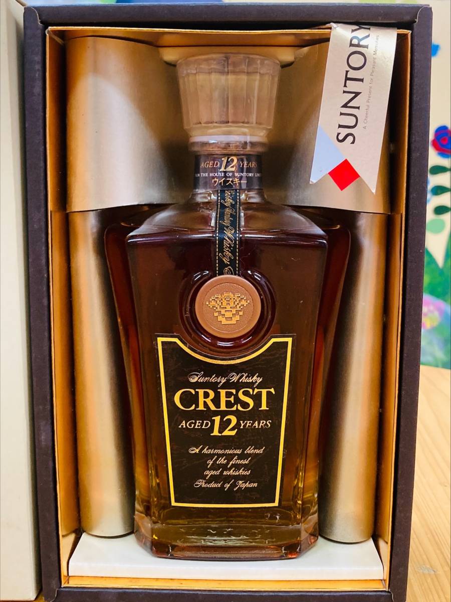 ウイスキー3点セットCrest12年Suntory  未開封Suntory Whisky CREST 12 Years 3本セット 未開栓 3本セット CREST