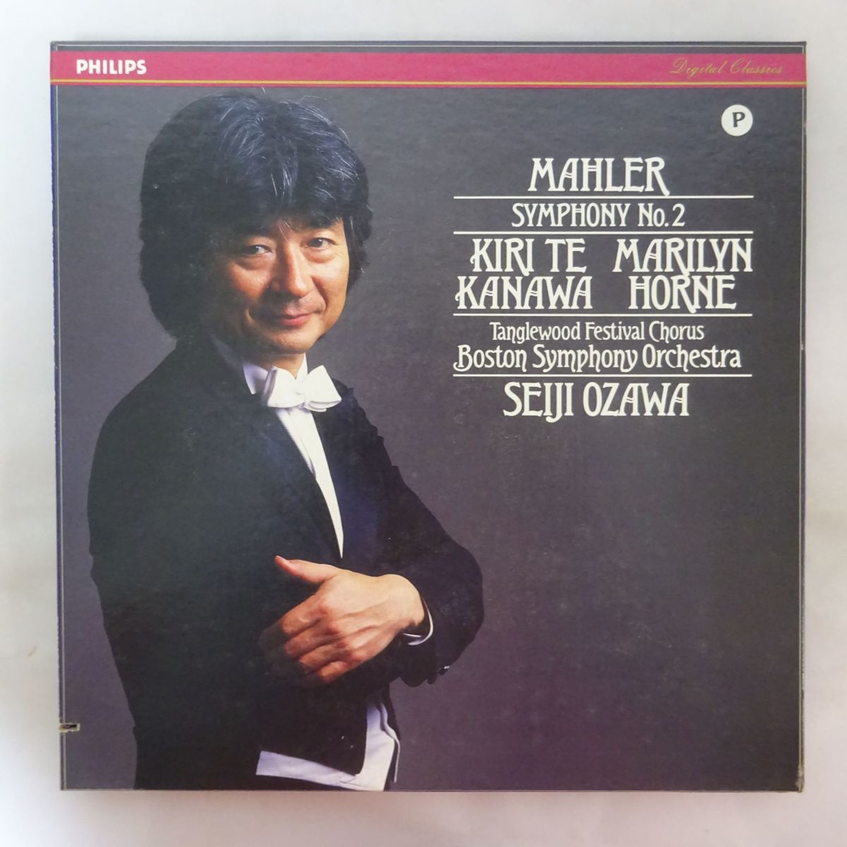 18021741;【蘭PHILIPS/デジタル録音/2LP BOX】小澤征爾 テ・カナワ，ホーン / マーラー 交響曲第2番