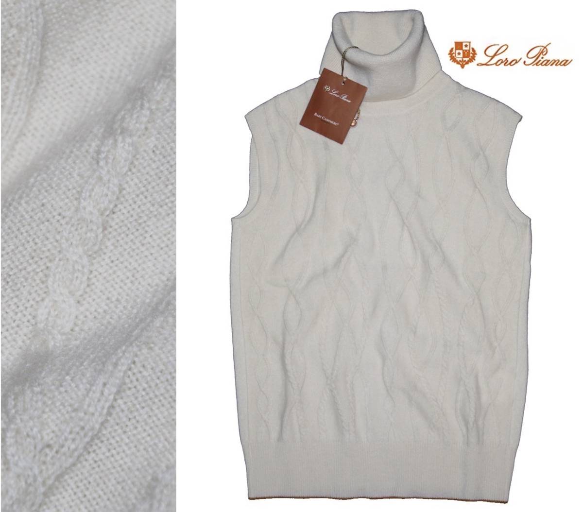 近年美品 Loro Piana ロロピアーナ カシミヤ100% ニット セーター 
