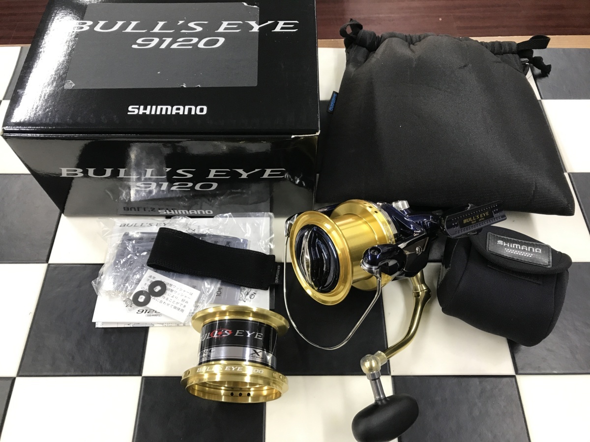 シマノ ブルズアイ 9120 未使用品 9100スプール付き カゴ釣り 遠投 ヒラマサ カンパチ 真鯛 イサキ シマノ 15スーパーエアロ 夢屋 公式通販 2026年最新ブルズアイ スプールの人気アイテム