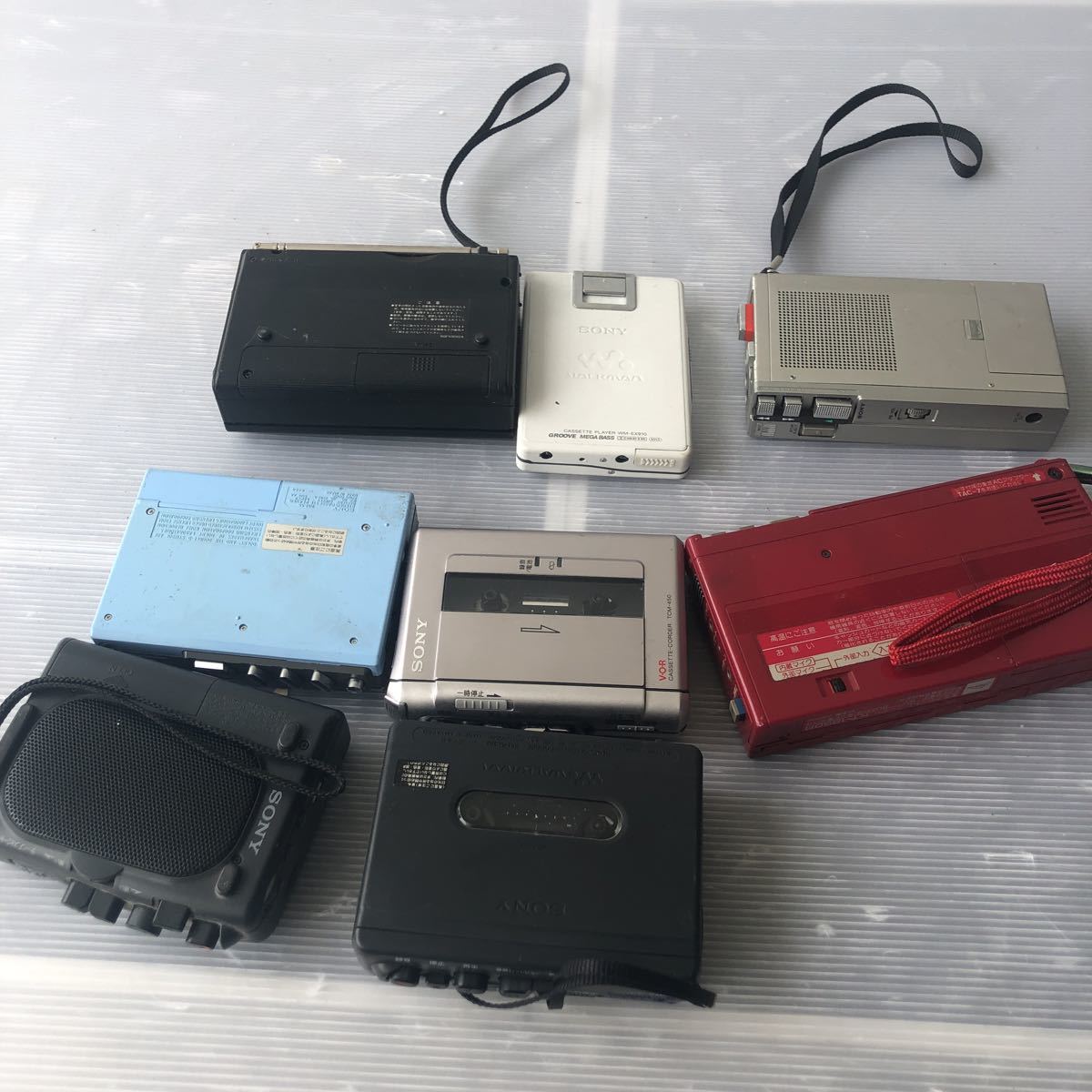 ●SONY 6点セット　本体のみ　WM-GX202・TCM-48 TCM-100・WM-EX910 TCM-45 WM-55 NATIONAL TOSHIBA KT-1950R - Yahoo!オークション 「sony LM CFウォークマン (ブルー)