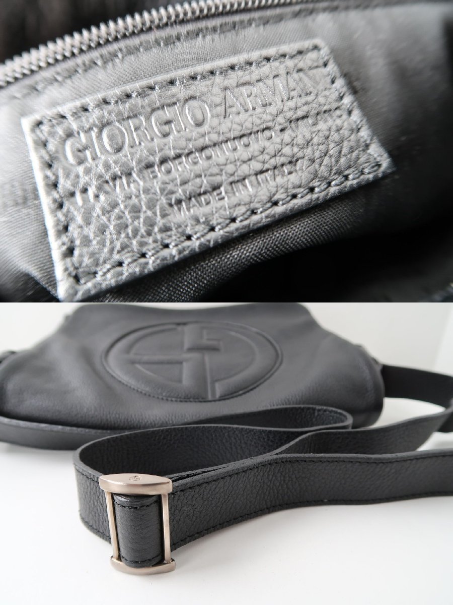 超美品 ジョルジオアルマーニ GIORGIO ARMANI メッセンジャーバッグ