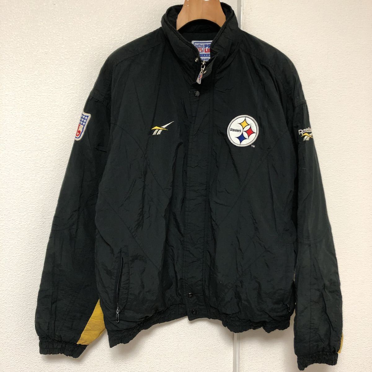 90sリーボックNFL ピッツバーグ・スティーラーズナイロンジャケット 
