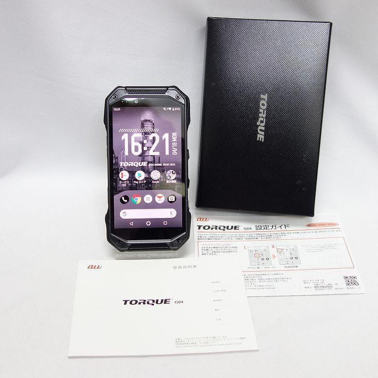 良品 au SIMロック解除済み TORQUE G04 KYOCERA KYV46 ブラック