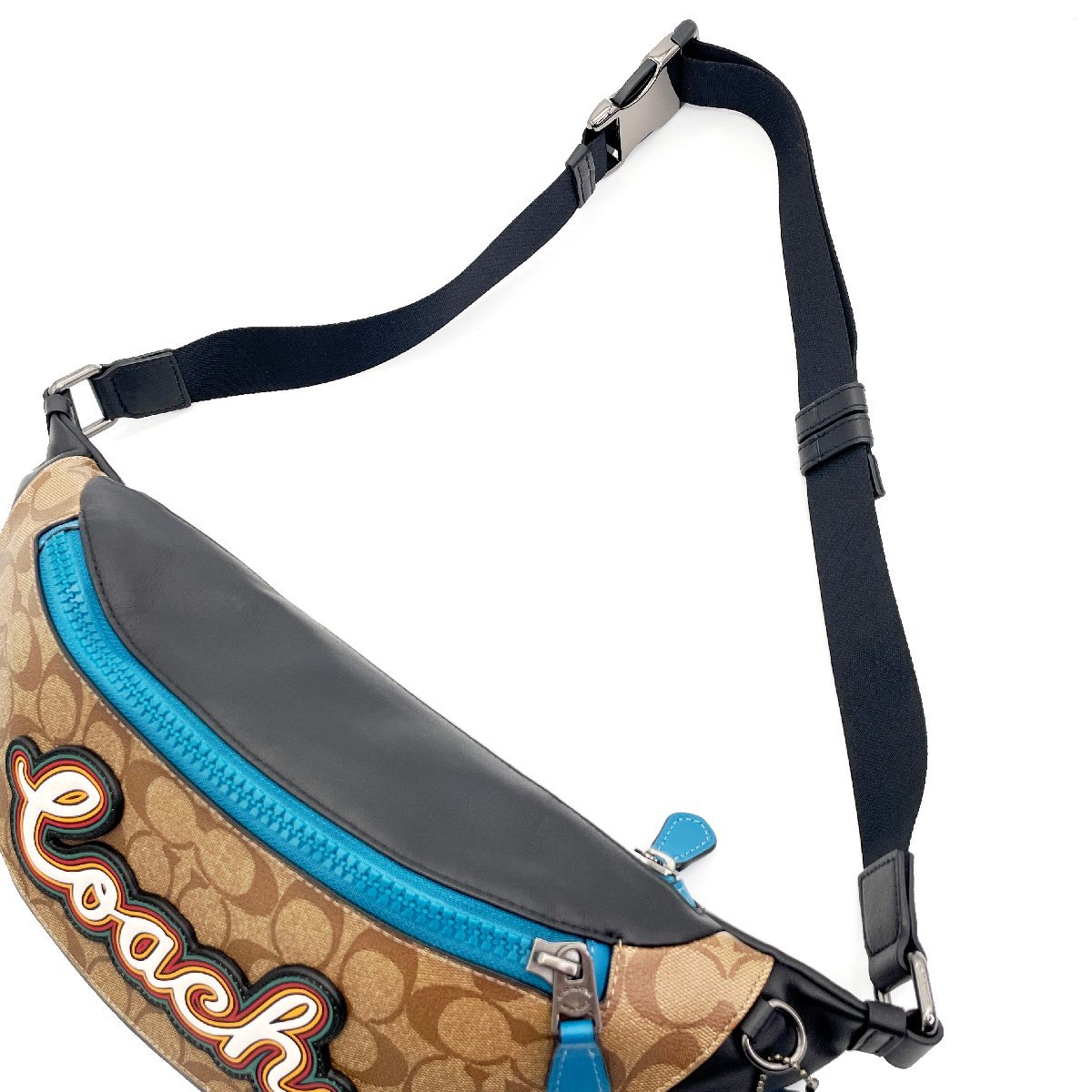 □ 1円～美品 □ COACH コーチ □ ボディバッグ ウエストバッグ 