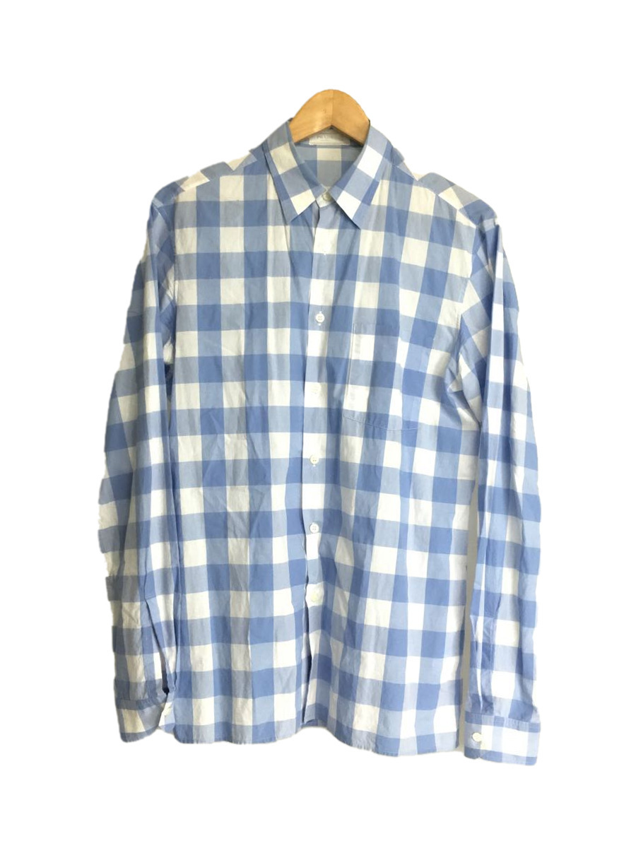 【新品，高品質】 PRADA 長袖シャツ/38/コットン/BLU/チェック(Sサイズ)｜売買されたオークション情報、yahooの商品情報をアーカイブ公開 - オークファン 長袖シャツ一般