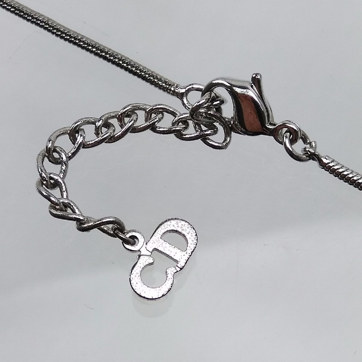 Dior ハート ネックレス シルバー クリアストーン Christian Dior CD 