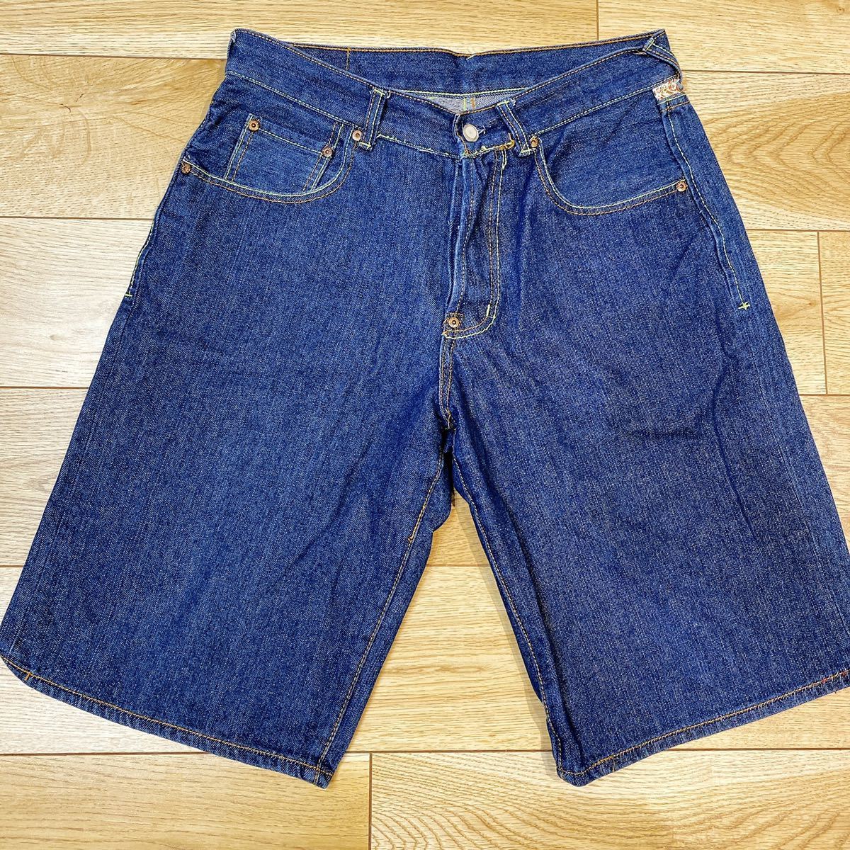 EVISU エヴィス エビス デニム ショート ハーフ パンツ ジーパン 32 