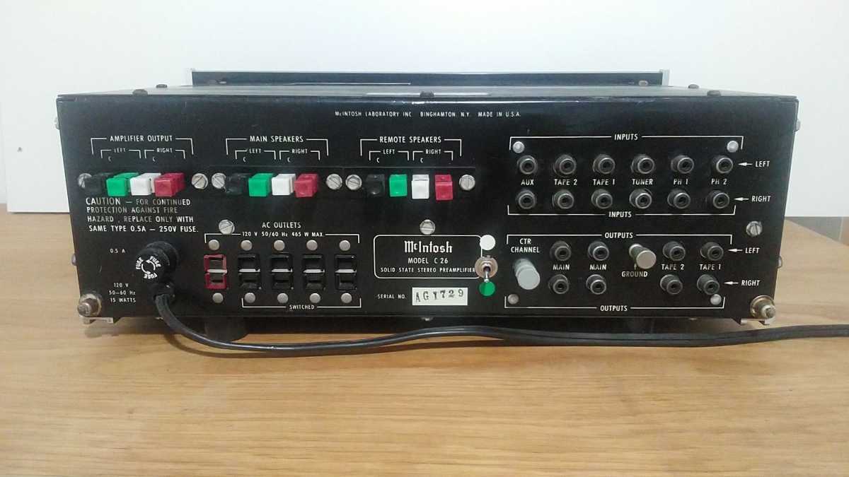 McIntosh C26　STEREO PREAMPLIFIER 