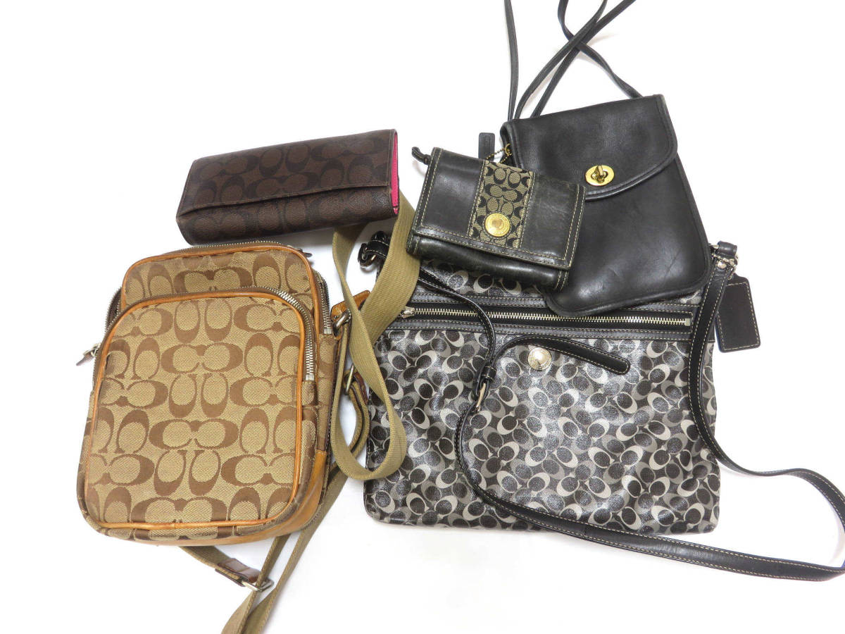 コーチ 1円 COACH ショルダーバッグ シグネチャー 財布 レディース 