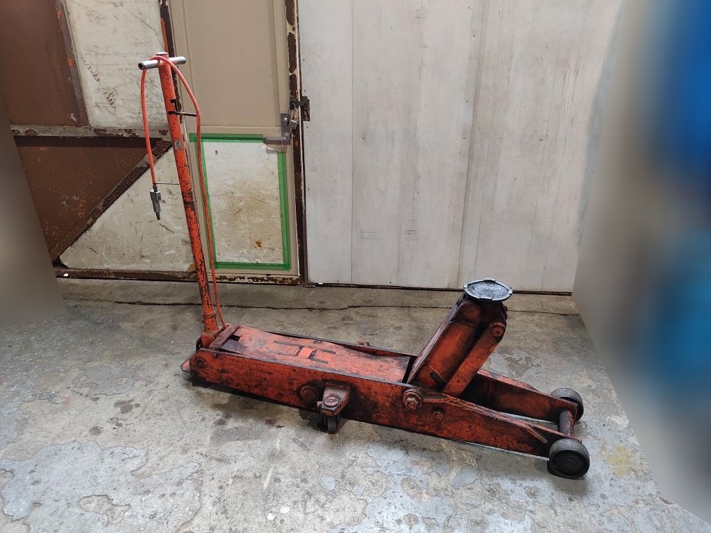 7755 中古 引取限定 エアーサービスジャッキ バンザイ BANZAI 10t 大型車 トラック 貨物 油圧 ポンプ ガレージジャッキ フロア リフト 修理