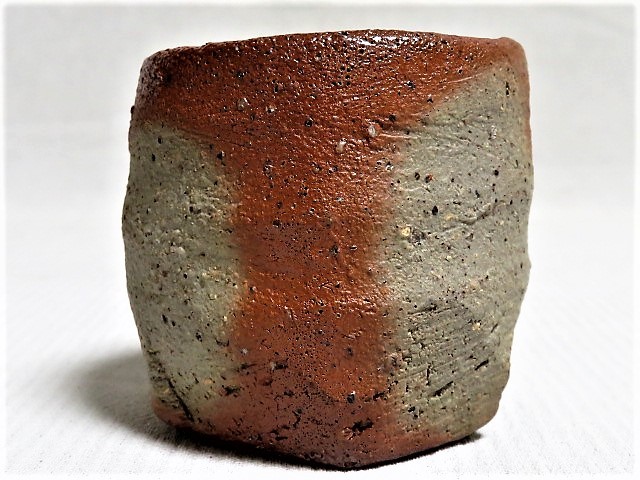 備前焼 ぐい呑み 酒呑 竹中健次 酒杯 共布 共箱 栞 緋襷酒呑