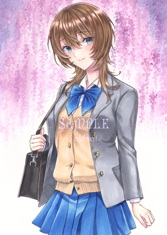 手描きイラスト 創作 藤の花と女の子 手描きイラスト 売買されたオークション情報 Yahooの商品情報をアーカイブ公開 オークファン Aucfan Com