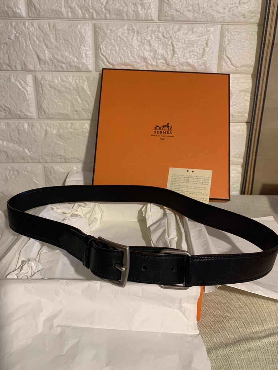 全国無料，人気 HERMES エトリヴィエール ベルト マルタンマルジェラ期 デザインベルト ブラック ランウェイモデル(その他)｜売買されたオークション情報、yahooの商品情報をアーカイブ公開 - オークファン 服飾小物