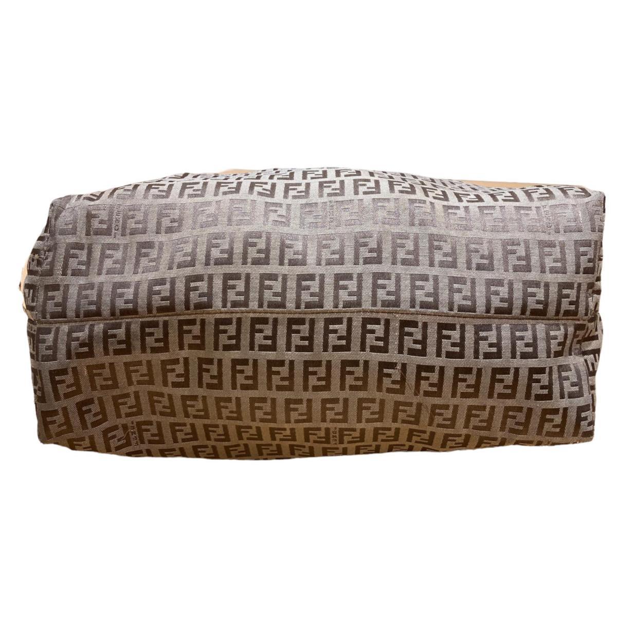 1円〜 FENDI フェンディ キャンバス トートバッグ ズッカ アイボリー 