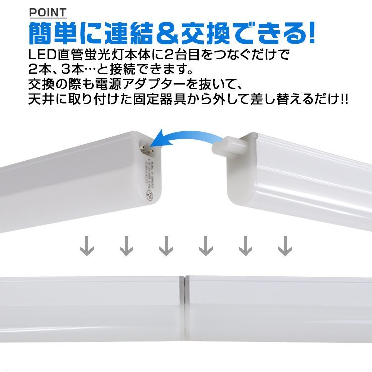 LED蛍光灯 直管 昼光色 2560lm 器具一体型 器具 20W 一体型 ベースライト | 20形 照明器具 トラフ 虫対策 ビームテック 明るく節電