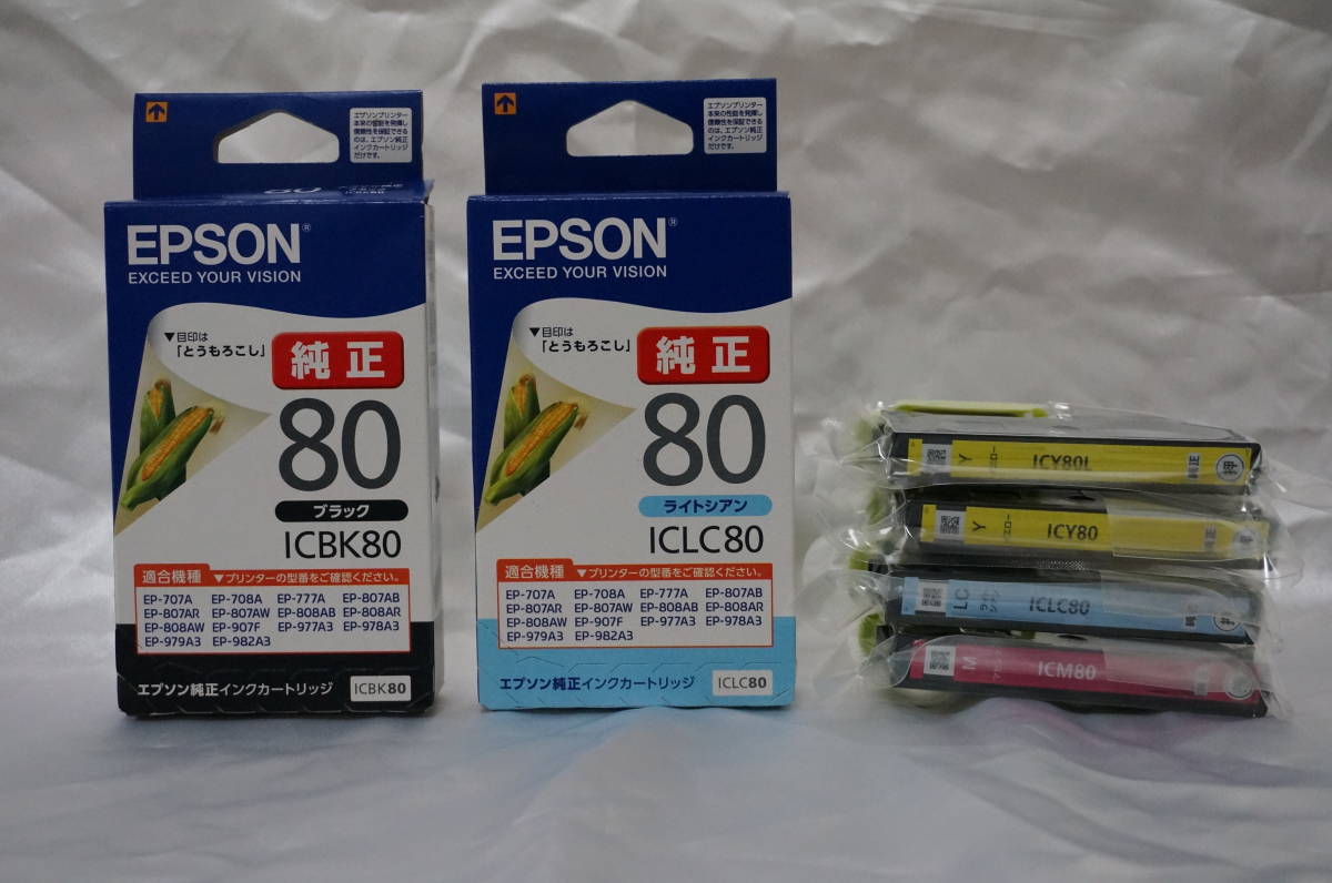 新作，100%新品 エプソン 純正インクカートリッジ ICBK80/ICLC80/ICM80/ICY80/ICY80L 合計6ヶ(エプソン)｜売買されたオークション情報、yahooの商品情報をアーカイブ公開 - オークファン エプソン