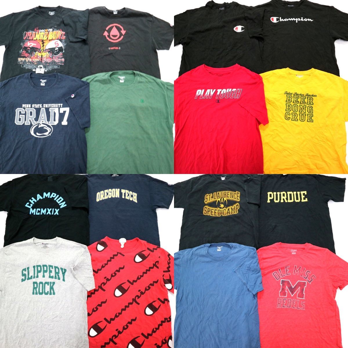 ◎チャンピオンカラー半袖Tシャツ set ロゴ アメフト 他 (メンズXL) 16 