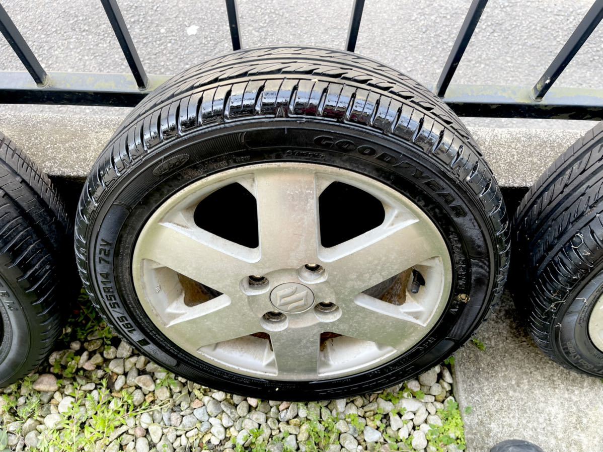 HONDA純正14インチホイール、タイヤ4本セット 155/55R14 （中古