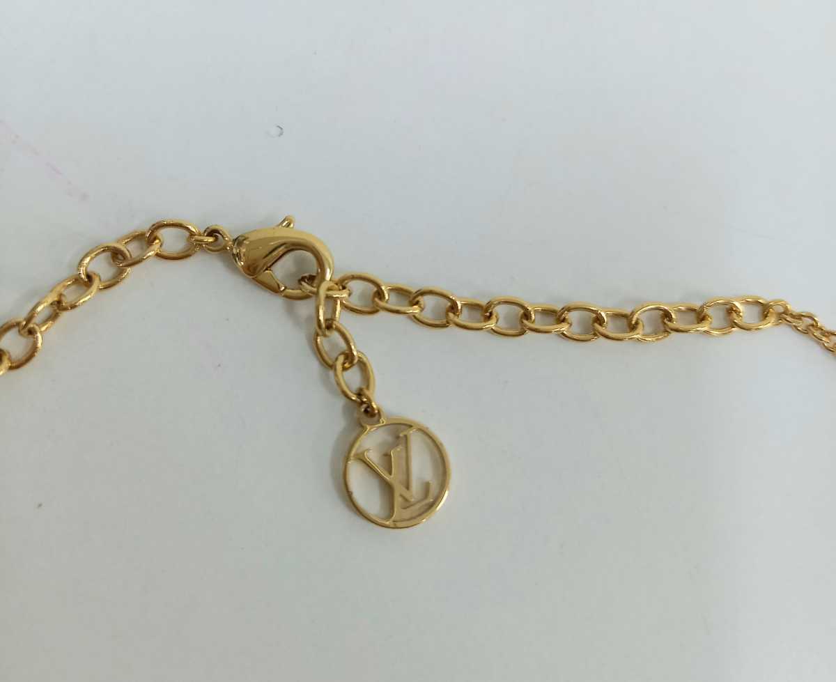 □A 美品 LOUIS VUITTON コリエ・ブルーミング ネックレス GPゴールド 