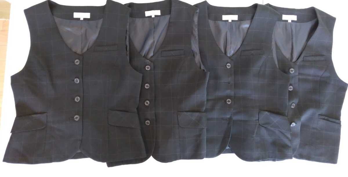 11号 セレクトステージ製/他 中古 事務服 OL 会社制服 受付 ベスト  