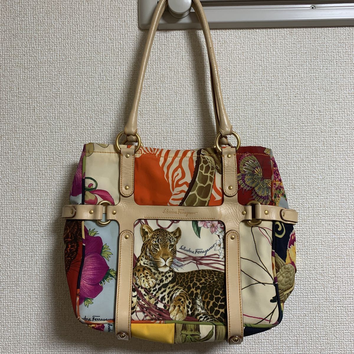 1円〜 レア！ 希少！ ヴィンテージ ミニトート Salvatore Ferragamo 