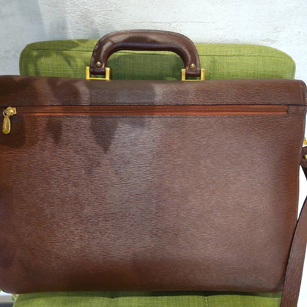 【良品】BALLY ビジネスバッグ ブリーフケース レザー 鍵付き ブラウン 1円【未使用！】Bally バリー ビジネスバッグ ブリーフケース 本革