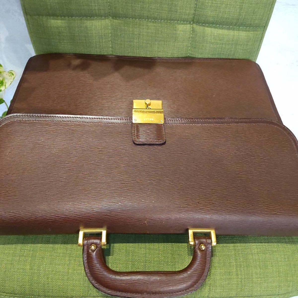 1円【未使用！】Bally バリー ビジネスバッグ ブリーフケース 本革