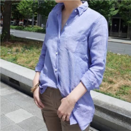 Deuxieme Classe☆LINEN ワイヤーウォッシュシャツ☆襟ワイヤー 