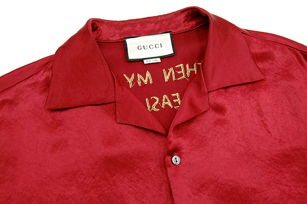 定価12万円 美品 グッチ GUCCI「19SS Embroidered Bowling Shirts 