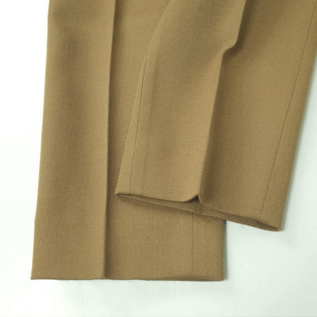 新品 AMI Alexandre Mattiussi アミ 19AW HIGH-WAISTED TROUSERS ハイウエスト2タックトラウザーズ H19T009.242 38 CAMEL パンツ g5868 AMI Alexandre 新品 アミアレクサンドル DE ホワイト