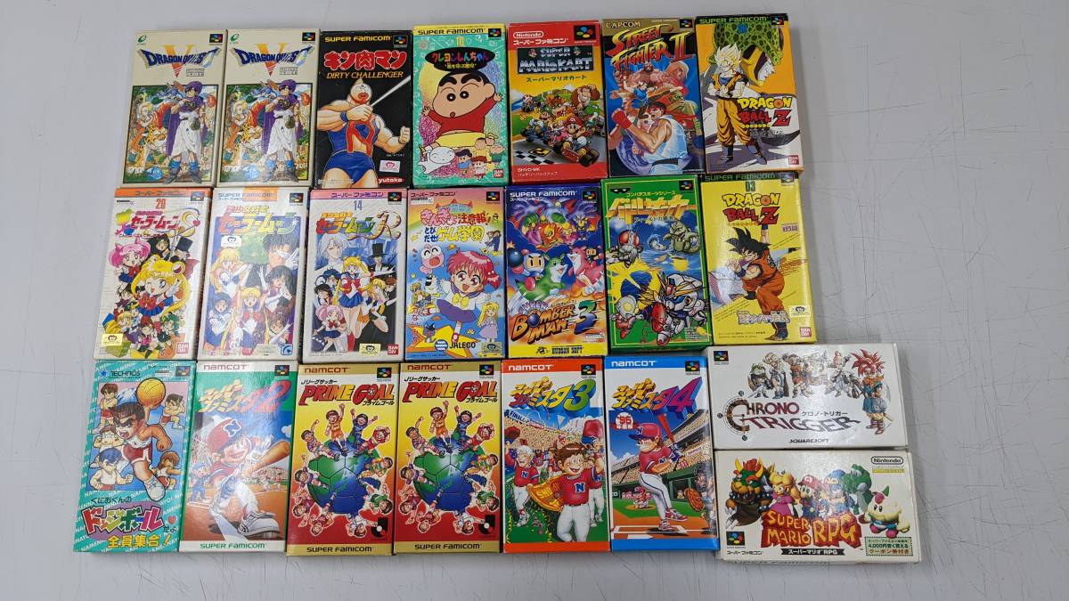 スーパーファミコンソフトいろいろ中古 ◎中古!!動作確認済み SFC スーパーファミコンソフト 22本セット /箱