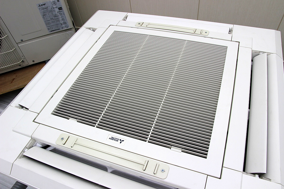 19年製 超美品！三菱電気 業務用 エアコン 天カセ ツイン 内機×2 