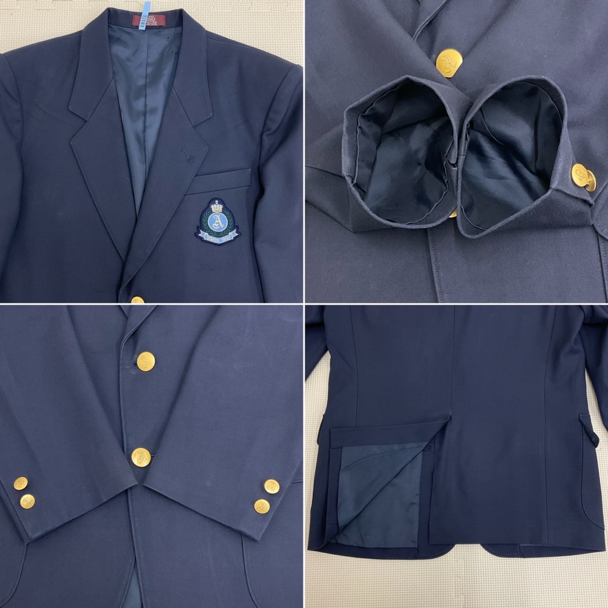 Us466 US466-1 兵庫県 尼崎工業高校 男子学生服 4点セット /指定品/170A/W76/FUJIYACHT/ブレザー/ズボン/ネクタイ ...