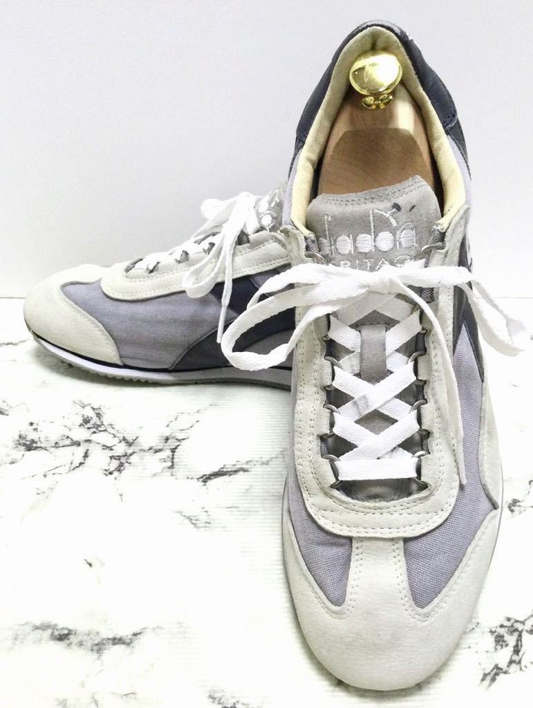SALE，お買い得 〜8/31 良品 DIADORA HERITAGE &ldquo;201.156988/C3129&rdquo; EQUIPE STONE WASH 12 White&times;Dark-Smoke SIZE:US9/27.0cm ルーマニア製(26.5cm)｜売買されたオークション情報、yahooの商品情報をアーカイブ公開 - オークファ 26.5cm