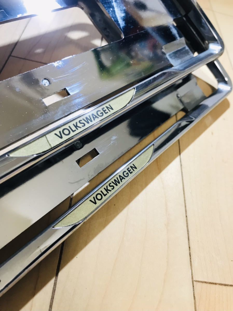 美品】フォルクスワーゲン純正 ナンバーフレーム Volkswagen 美品】フォルクスワーゲン純正 ナンバーフレーム Volkswagen